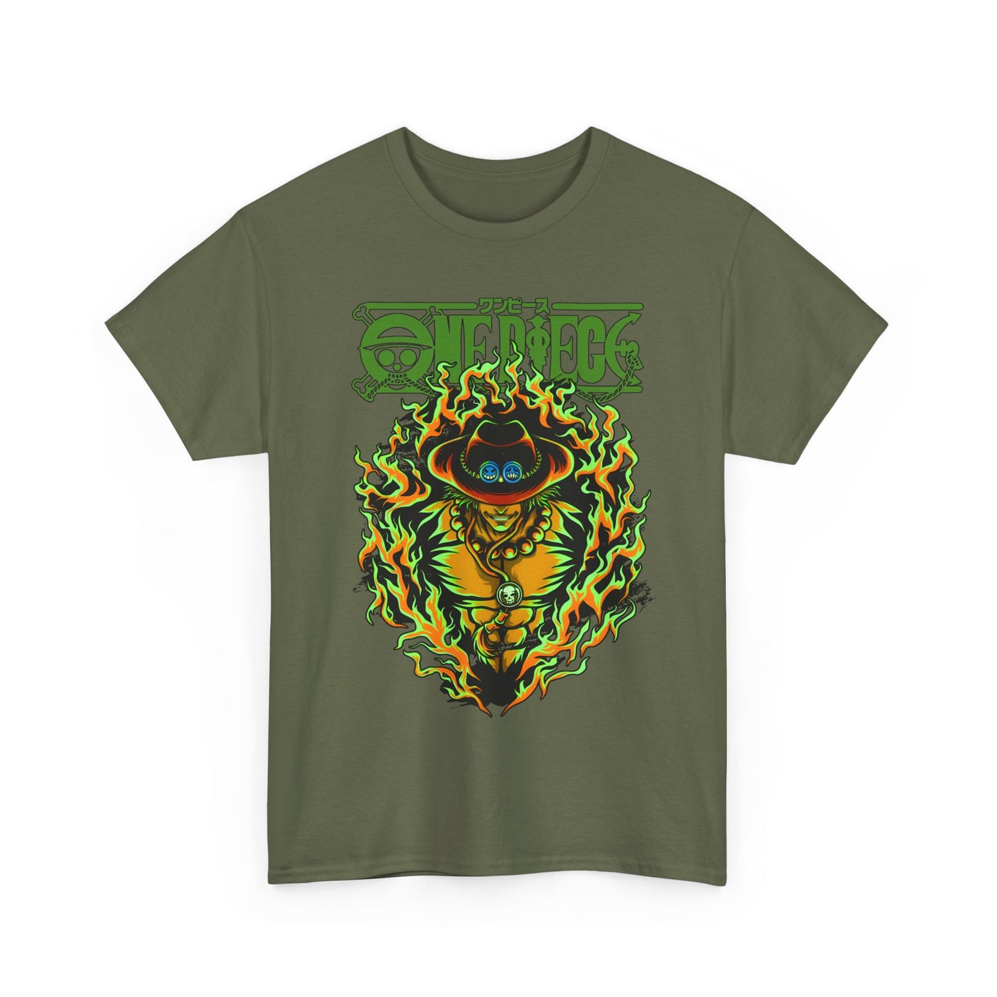 Portgas D. Ace One Piece T-Shirt – 100% Cotton Anime Tee for Fire Fist Fans