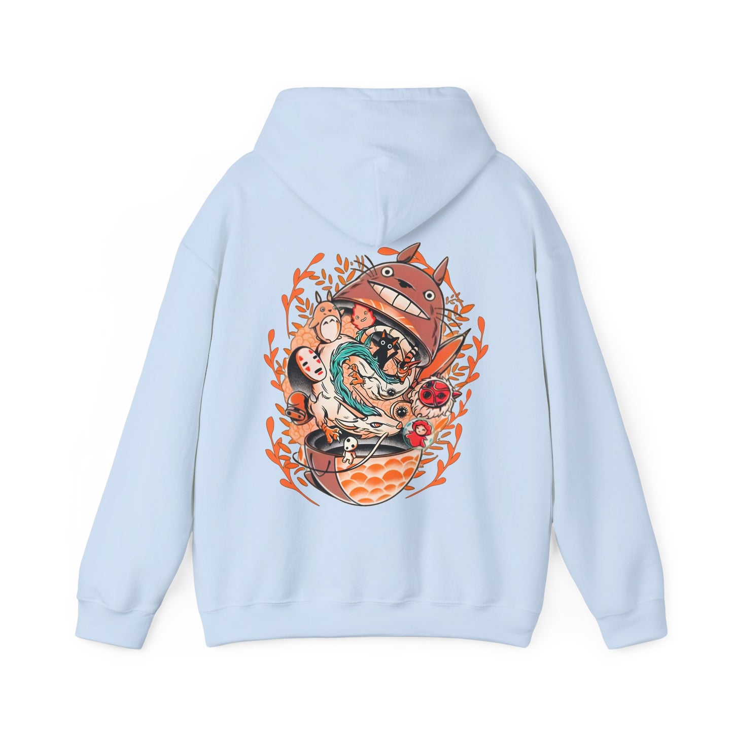 Totoro Matryoshka Back Print Hoodie – 100% Cotton Studio Ghibli Sweatshirt for Anime Fans