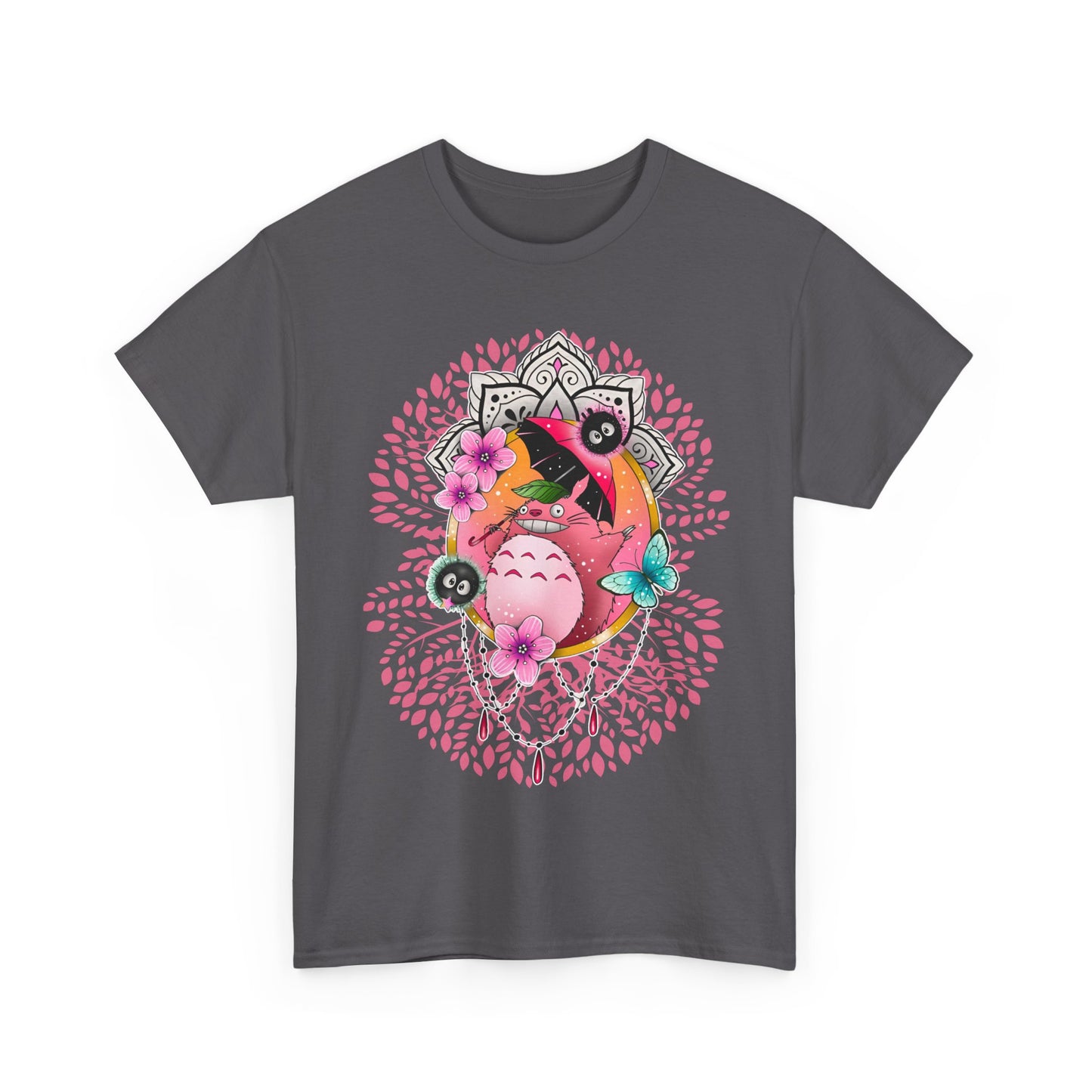 Totoro Pink Art T-Shirt | 100% Cotton Studio Ghibli Anime Tee