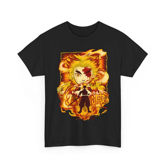 Kyojuro Rengoku Demon Slayer T-Shirt – 100% Cotton Anime Tee for Flame Hashira Fans
