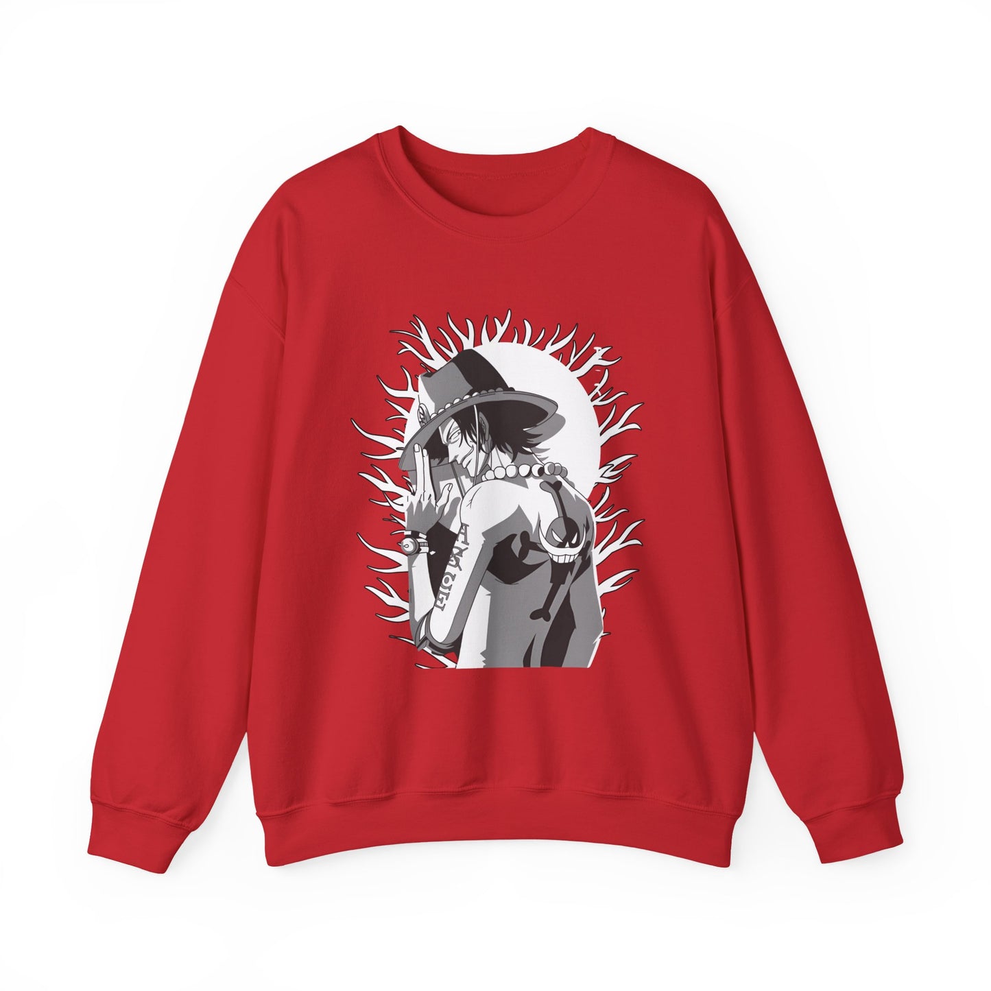 Portgas D. Ace One Piece Sweatshirt – 100% Cotton Anime Pullover for Fire Fist Fans