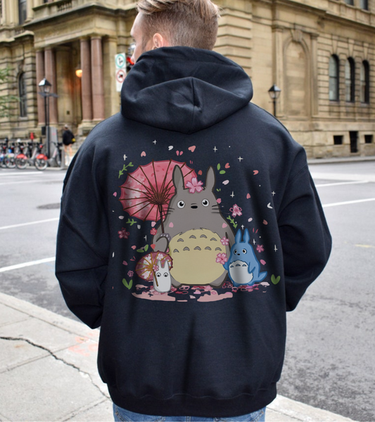My Neighbor Totoro Studio Ghibli Hoodie – 100% Cotton Gildan 18500 with Back Print