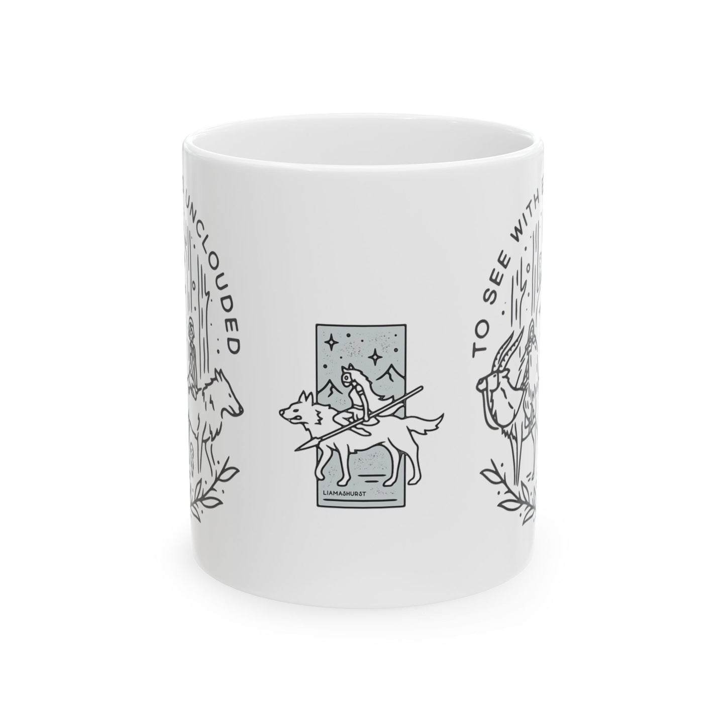 Princess Mononoke Art Mug – Studio Ghibli Ceramic Coffee Cup – 11oz & 15oz Anime Gift for Ghibli Fans