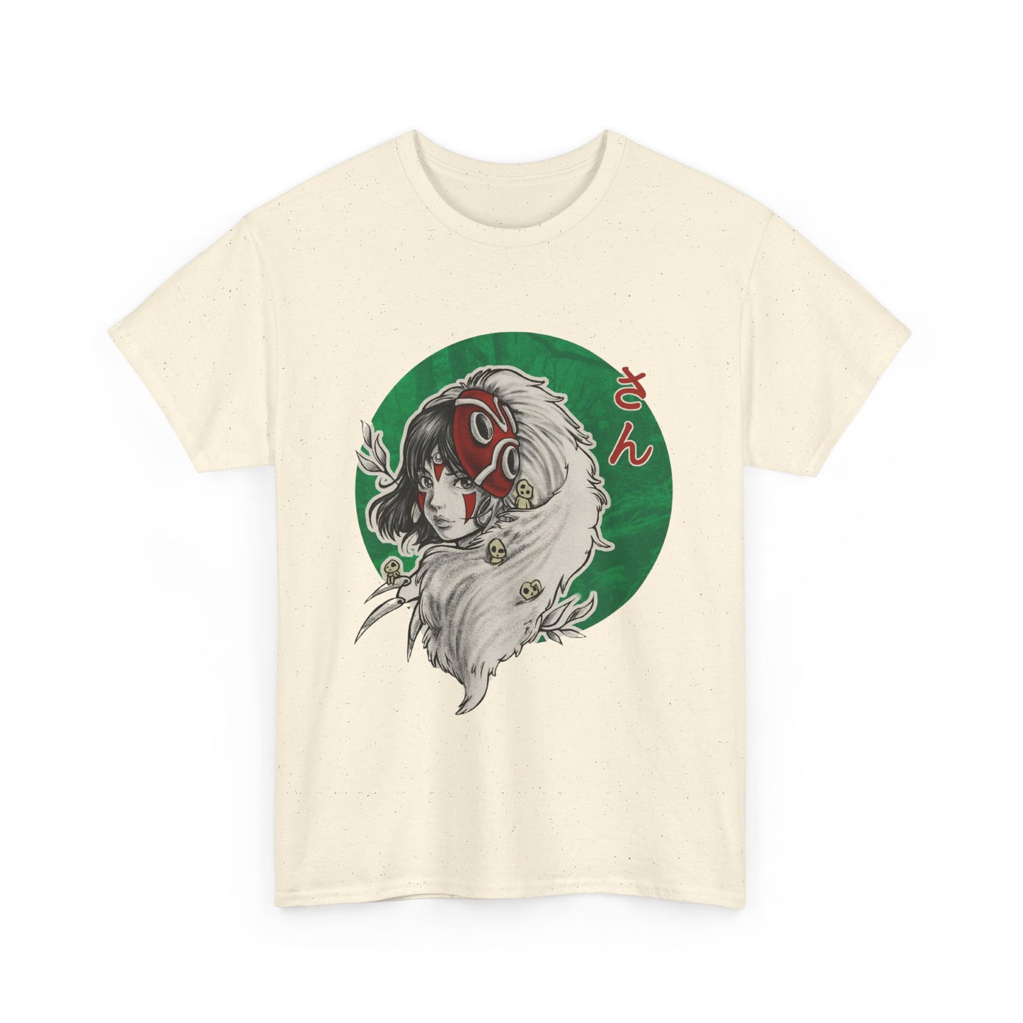 Princess Mononoke Green T-Shirt | Studio Ghibli Anime Cotton Tee