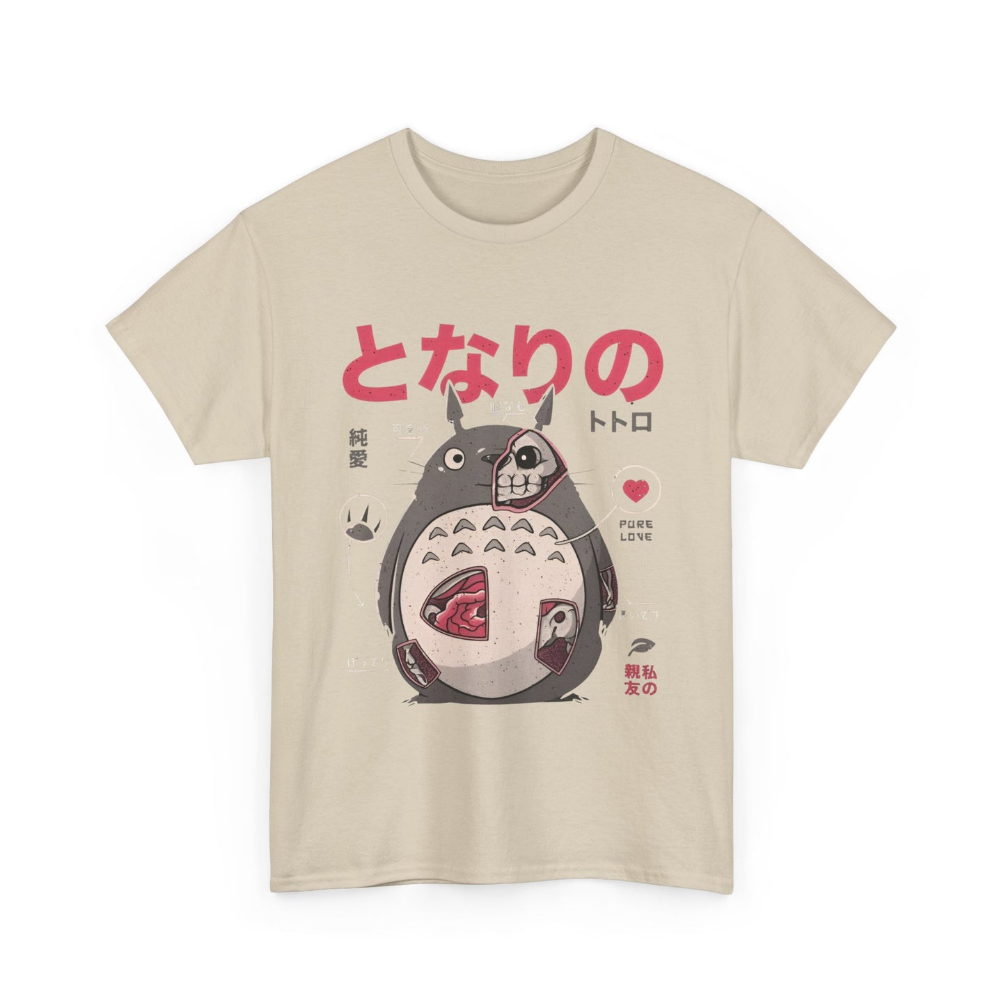 Totoro Anatomy T-Shirt – 100% Cotton Studio Ghibli Anime Tee