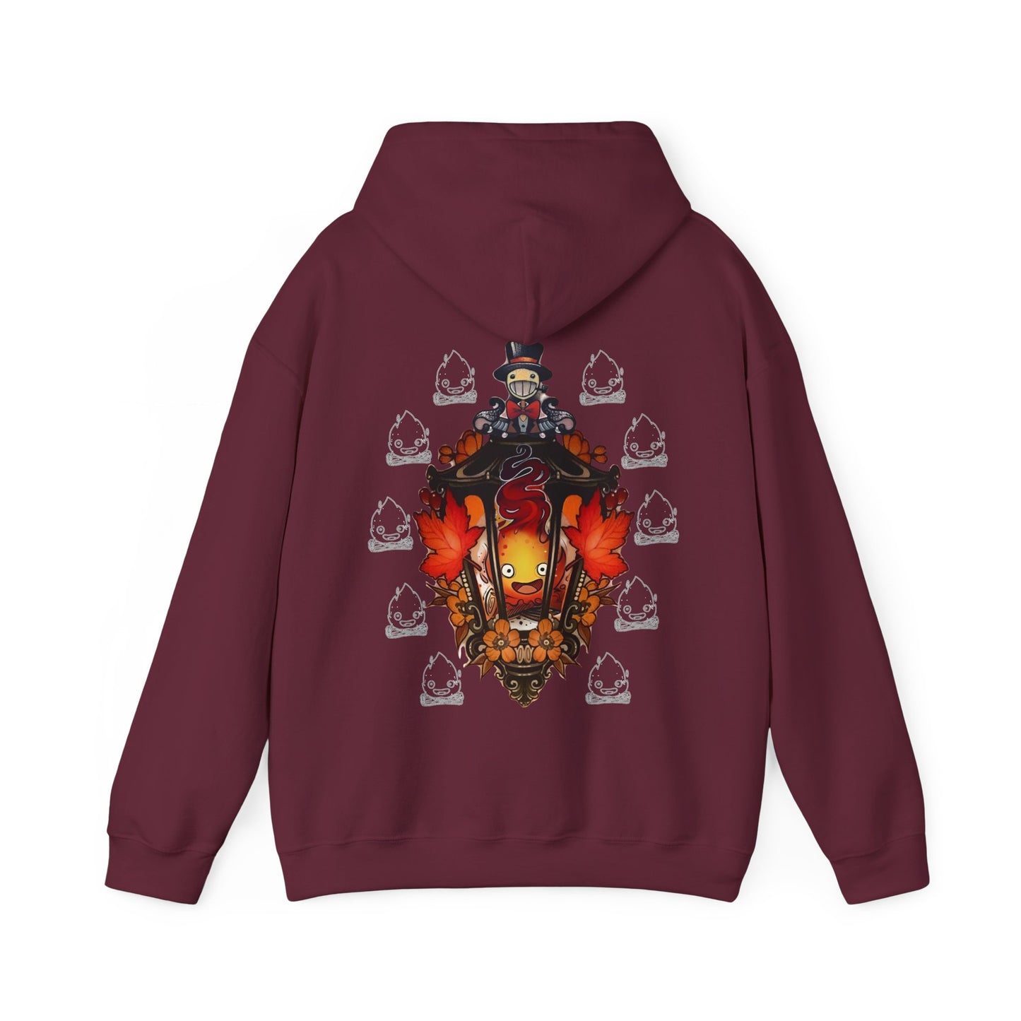Calcifer Hoodie | Howl’s Moving Castle Back Print | 100% Cotton Studio Ghibli Sweatshirt