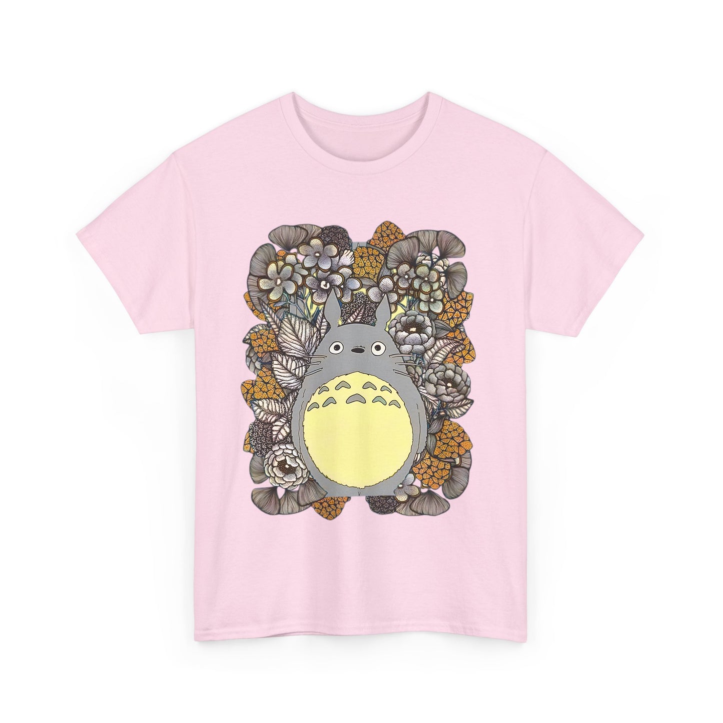 Totoro Plants T-Shirt – 100% Cotton Studio Ghibli Shirt with Totoro and Plant Design