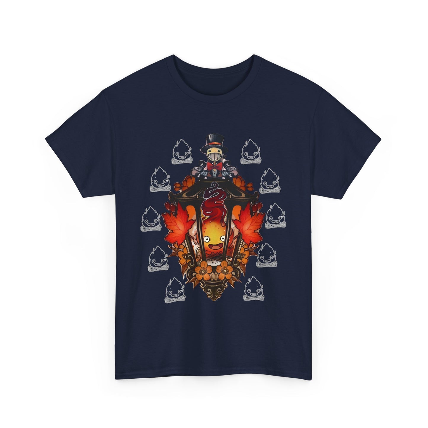 Calcifer T-Shirt – 100% Cotton "Howl's Moving Castle" Studio Ghibli Fire Demon Tee for Anime Fans