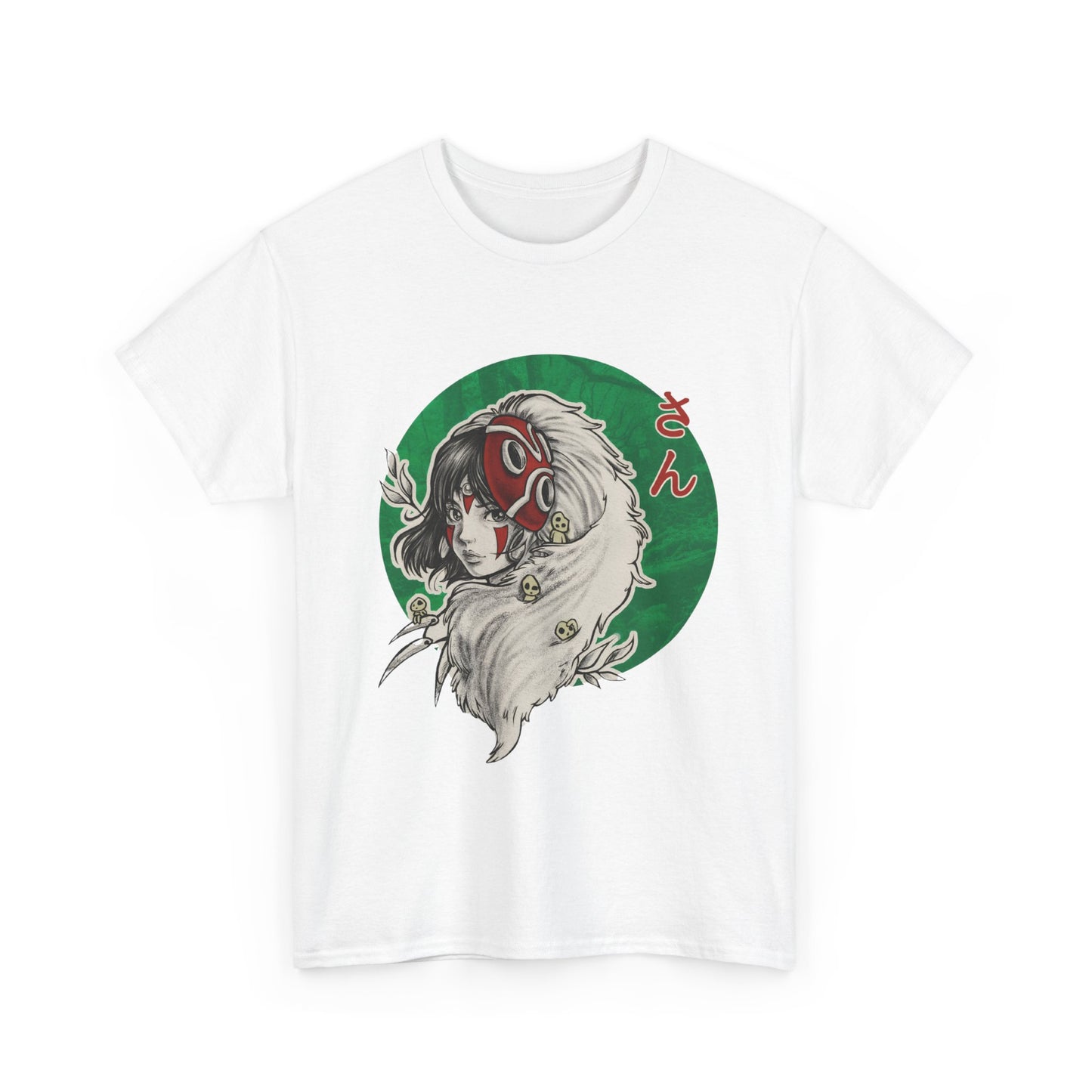 Princess Mononoke Green T-Shirt | Studio Ghibli Anime Cotton Tee