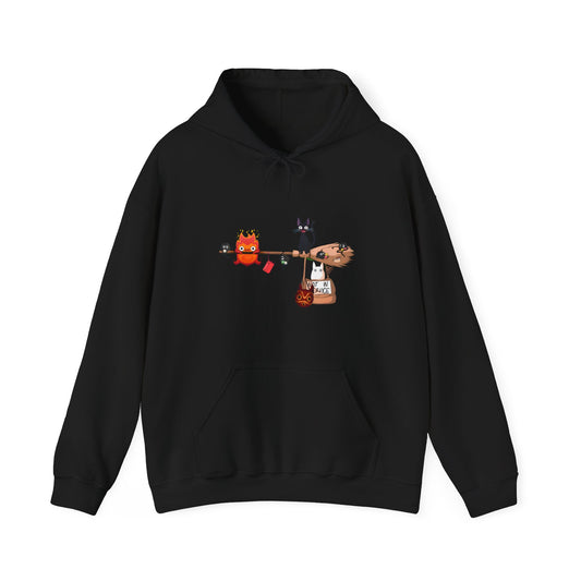Calcifer Jiji Soot Sprites Hoodie – 100% Cotton Studio Ghibli Anime Character Hoodie