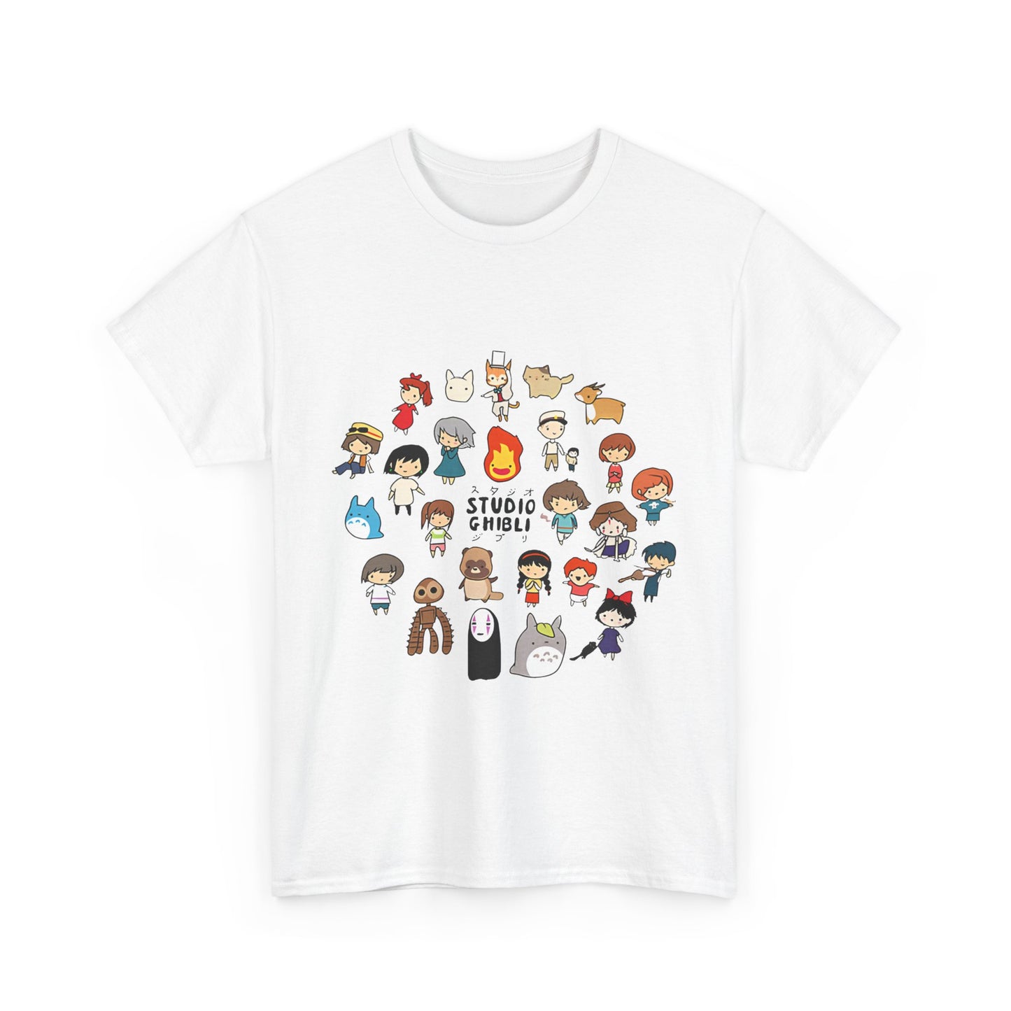 Chibi Ghibli T-Shirt – Cute Anime Characters Tee in 100% Cotton