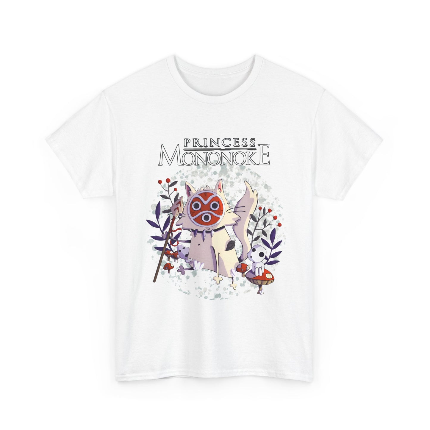 Princess Mononoke White T-Shirt | 100% Cotton Studio Ghibli Anime Tee