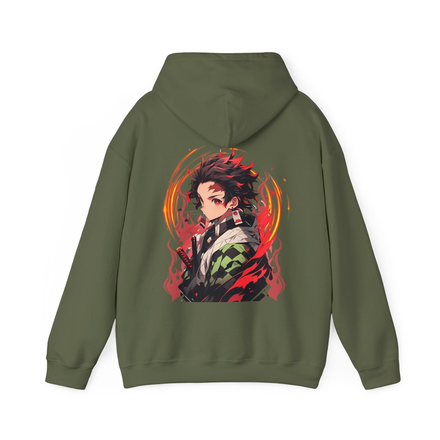 Tanjiro Kamado Back Print Hoodie – 100% Cotton Demon Slayer Anime Hoodie