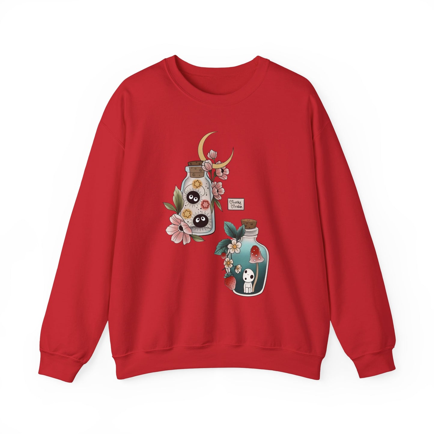 Soot Sprites Sweatshirt – 100% Cotton Gildan 18000 | Studio Ghibli Cozy Anime Pullover