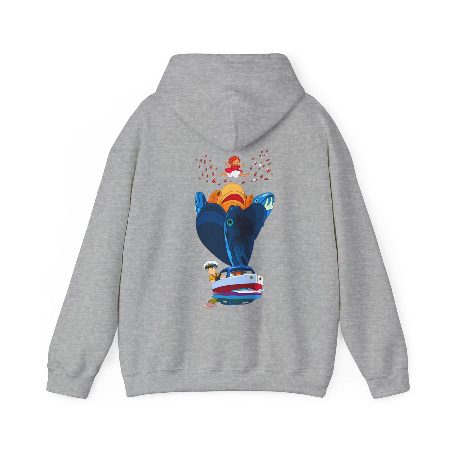 Ponyo and Sosuke Sea Dreams Back Print Hoodie – 100% Cotton Studio Ghibli Ocean Anime Apparel
