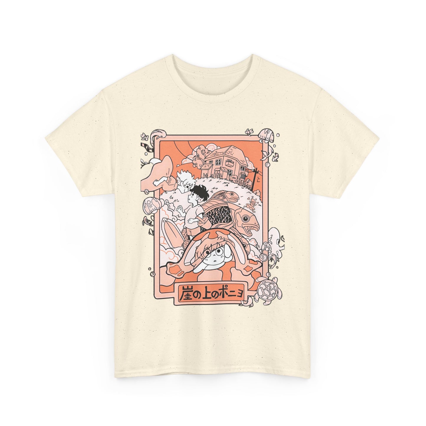 Ponyo Art T-Shirt – 100% Cotton Studio Ghibli Ocean Anime Tee