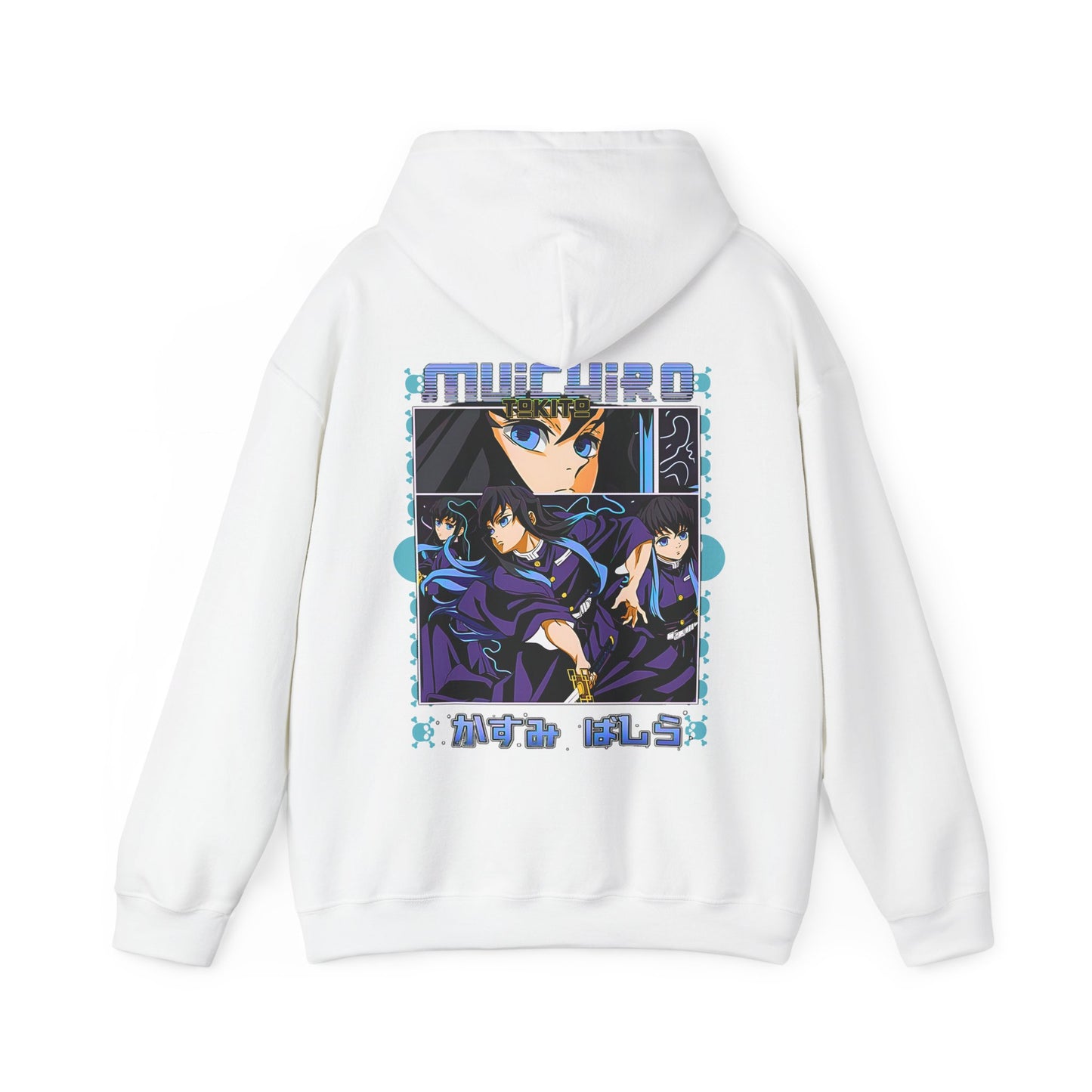 Muichiro Tokito Demon Slayer Back Print Hoodie – 100% Cotton Anime Hoodie for Mist Hashira Fans