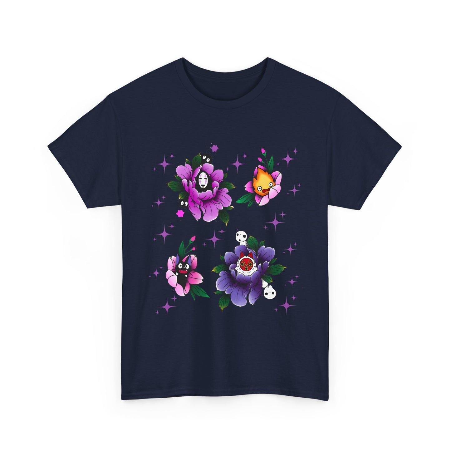 Cute Ghibli Characters T-Shirt – 100% Cotton Studio Anime Tee
