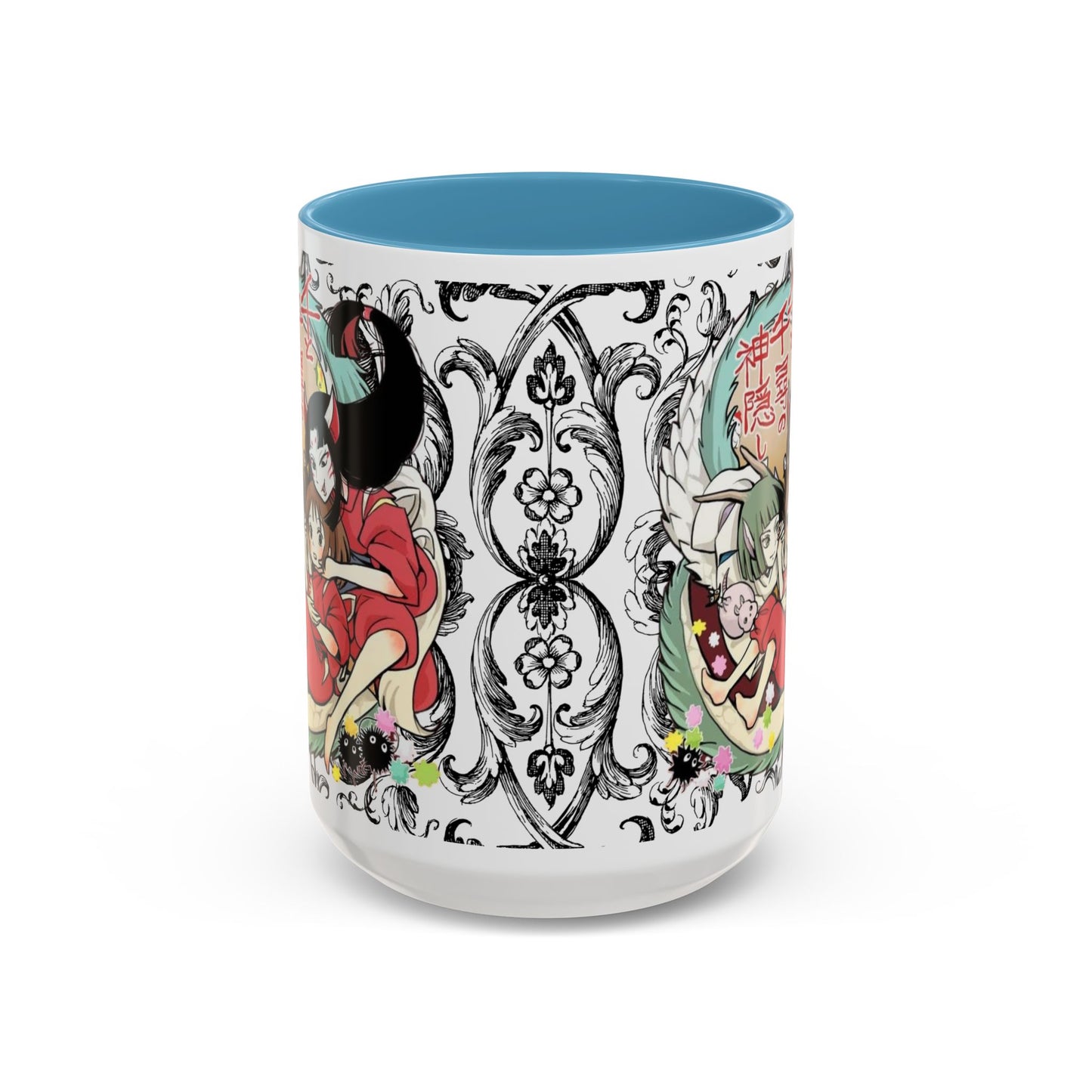 Spirited Away Cool Accent Mug – Studio Ghibli Color Handle Coffee Cup – 11oz & 15oz Ceramic Gift for Anime Fans