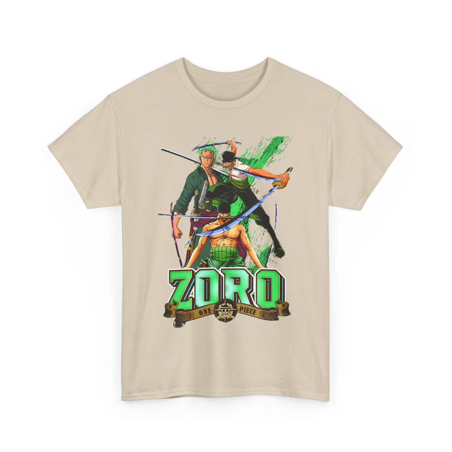 Roronoa Zoro Sword T-Shirt – 100% Cotton One Piece Anime Tee for True Fans