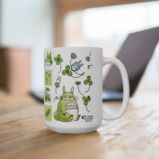 Totoro Green Mug – Studio Ghibli Ceramic Coffee Cup – 11oz & 15oz Gift for My Neighbor Totoro Fans