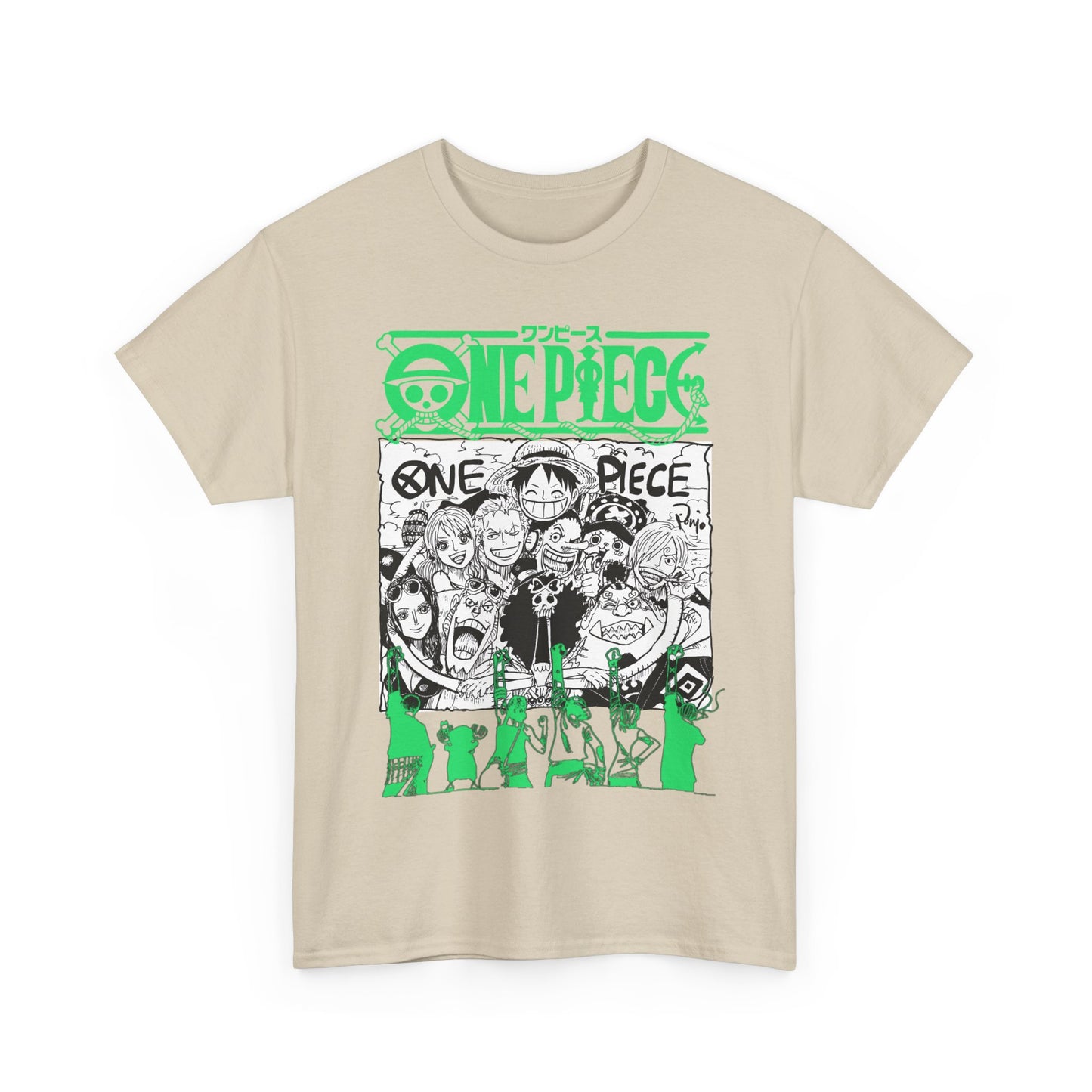 One Piece Characters T-Shirt – 100% Cotton Anime Shirt Featuring Straw Hat Crew