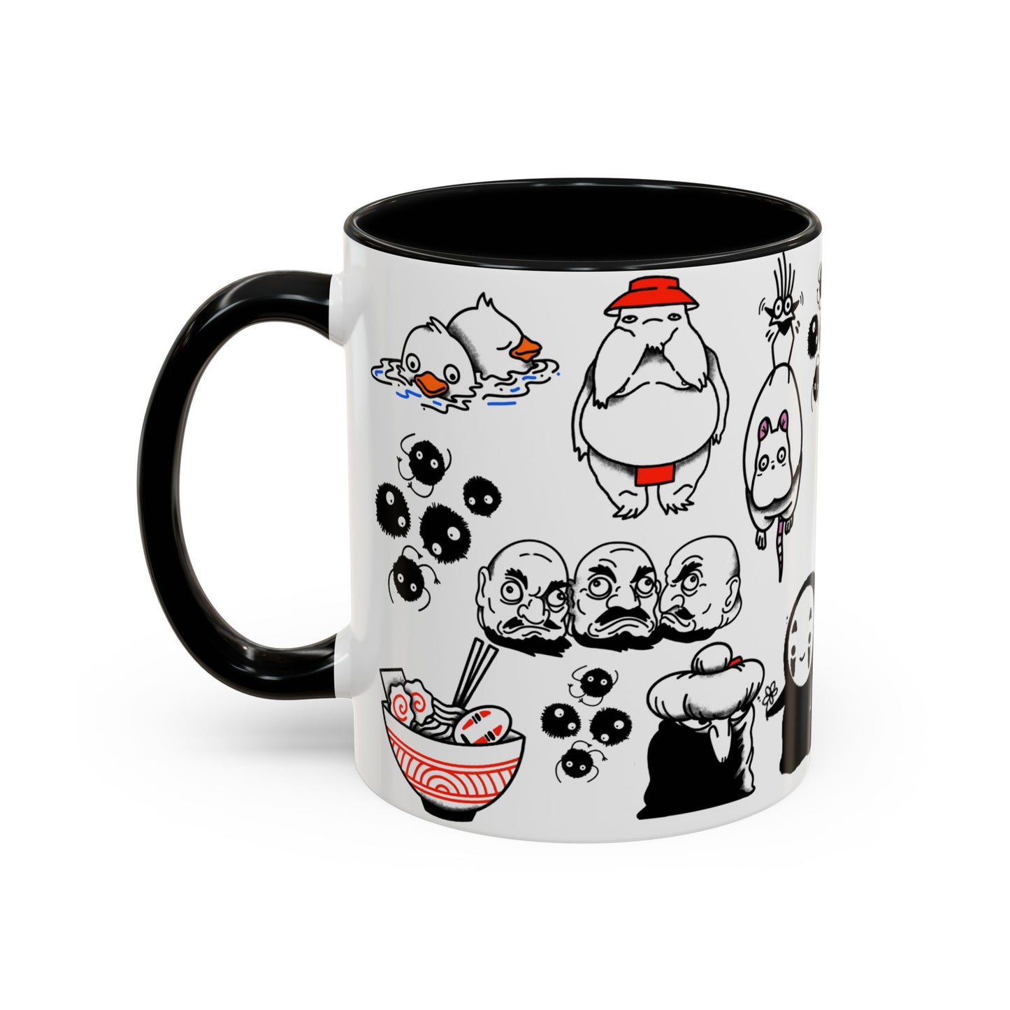 Spirited Away Moments Accent Mug – Color Handle Ghibli Cup 11oz & 15oz – Chihiro and Haku Anime Scene Gift