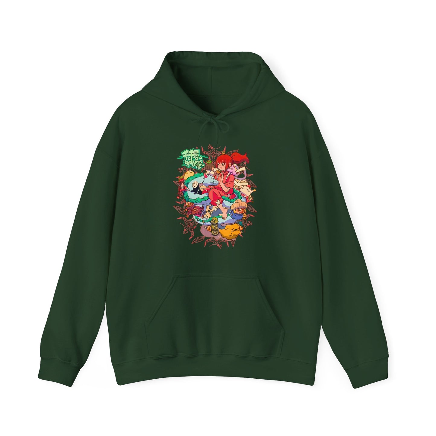 Spirited Away Characters Collage Hoodie – 100% Cotton Studio Ghibli Anime Pullover