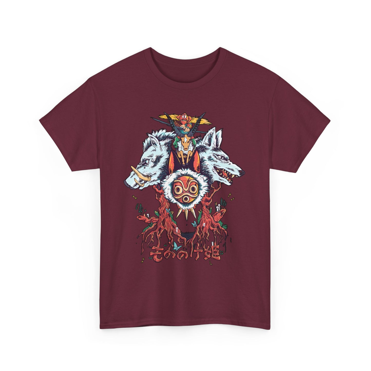 Mononoke Princess Shirt – Ghibli Cotton T-Shirt for Anime Lovers