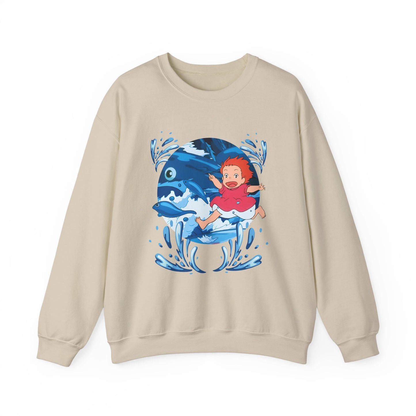 Ponyo Studio Ghibli Sweatshirt – Cozy 100% Cotton Anime Pullover for Ghibli Fans