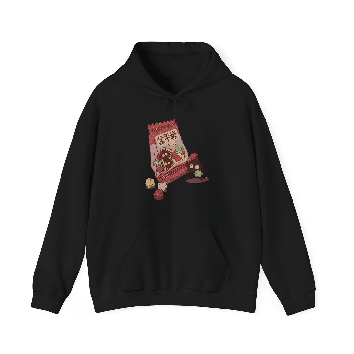 Soot Sprites Candy Hoodie – 100% Cotton Studio Ghibli Anime Hoodie for Fans