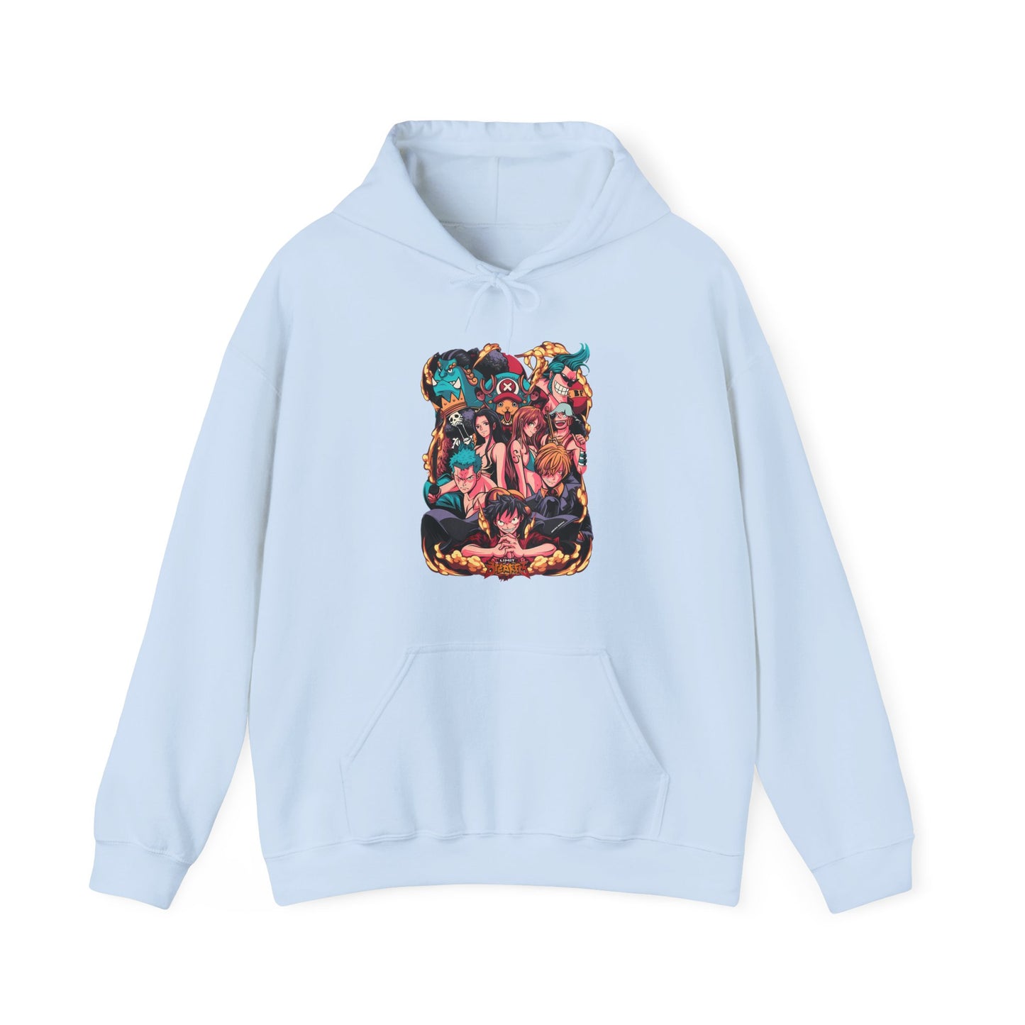 One Piece Characters Hoodie – 100% Cotton Anime Hoodie Featuring Straw Hat Crew