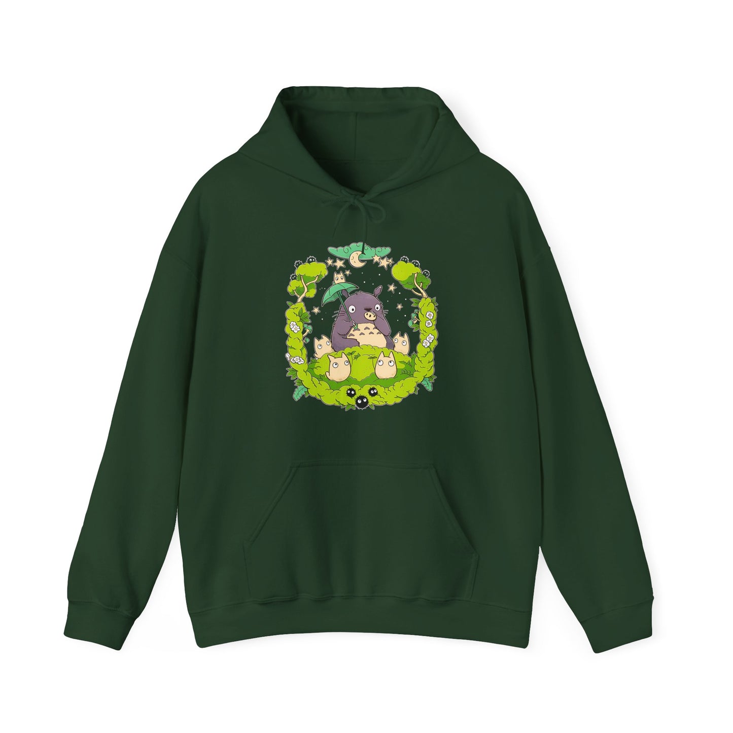 Totoro Forest Magic Hoodie – 100% Cotton Studio Ghibli Hoodie Inspired by My Neighbor Totoro