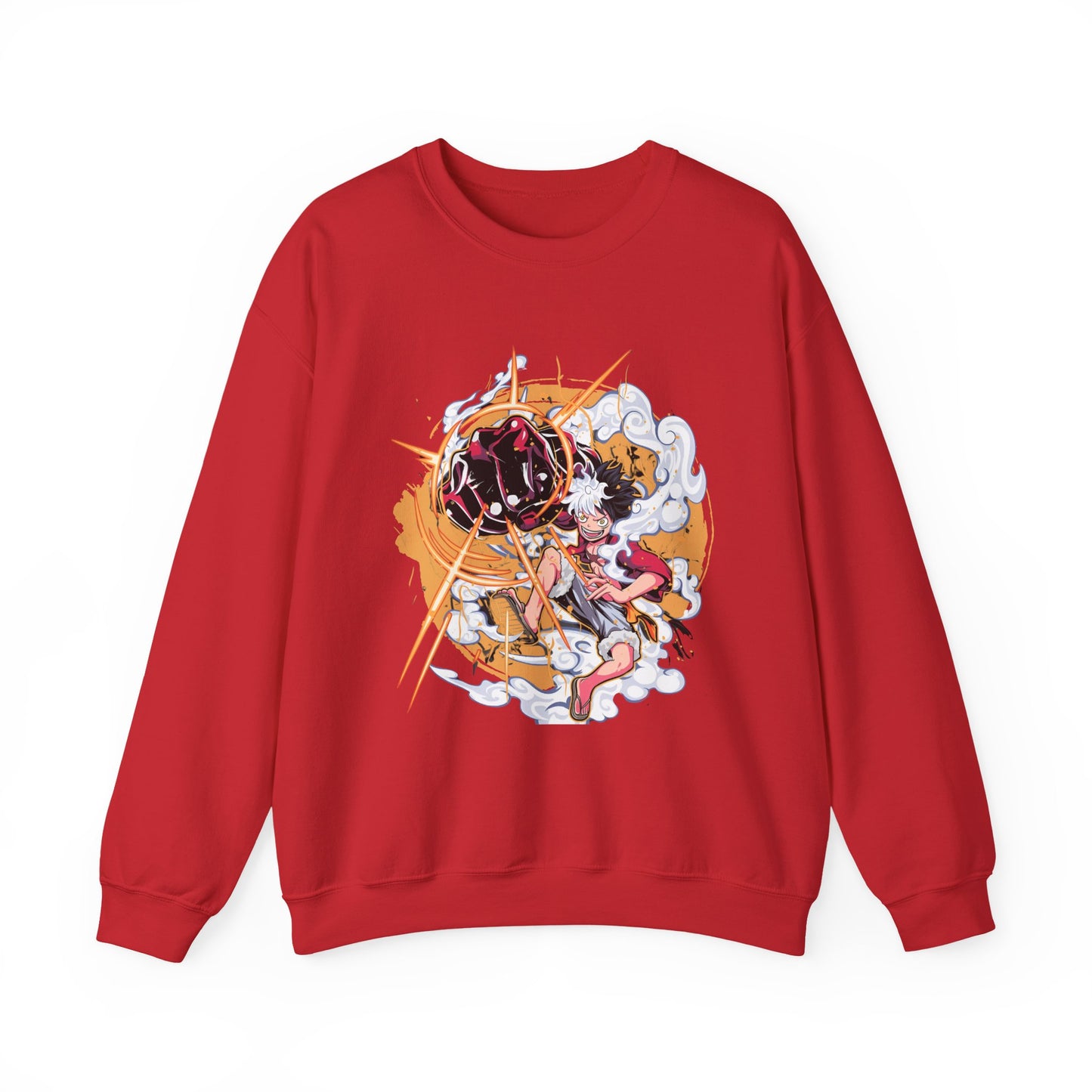 Power Luffy Sweatshirt – 100% Cotton One Piece Anime Pullover for Fans