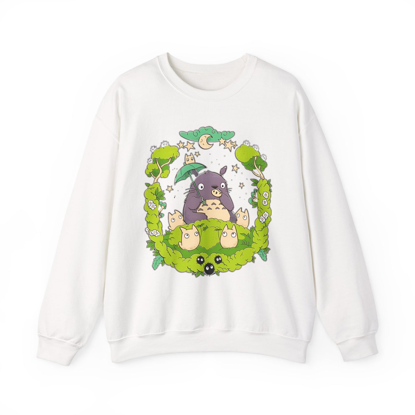 Totoro Forest Magic Sweatshirt – 100% Cotton Studio Ghibli Pullover Inspired by My Neighbor Totoro