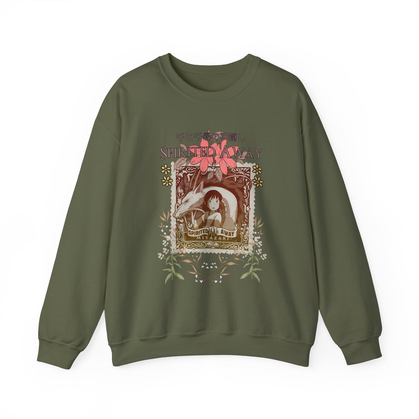 Spirited Away Philately Sweatshirt – 100% Cotton Stamp-Inspired Anime Pullover for Studio Ghibli Fans