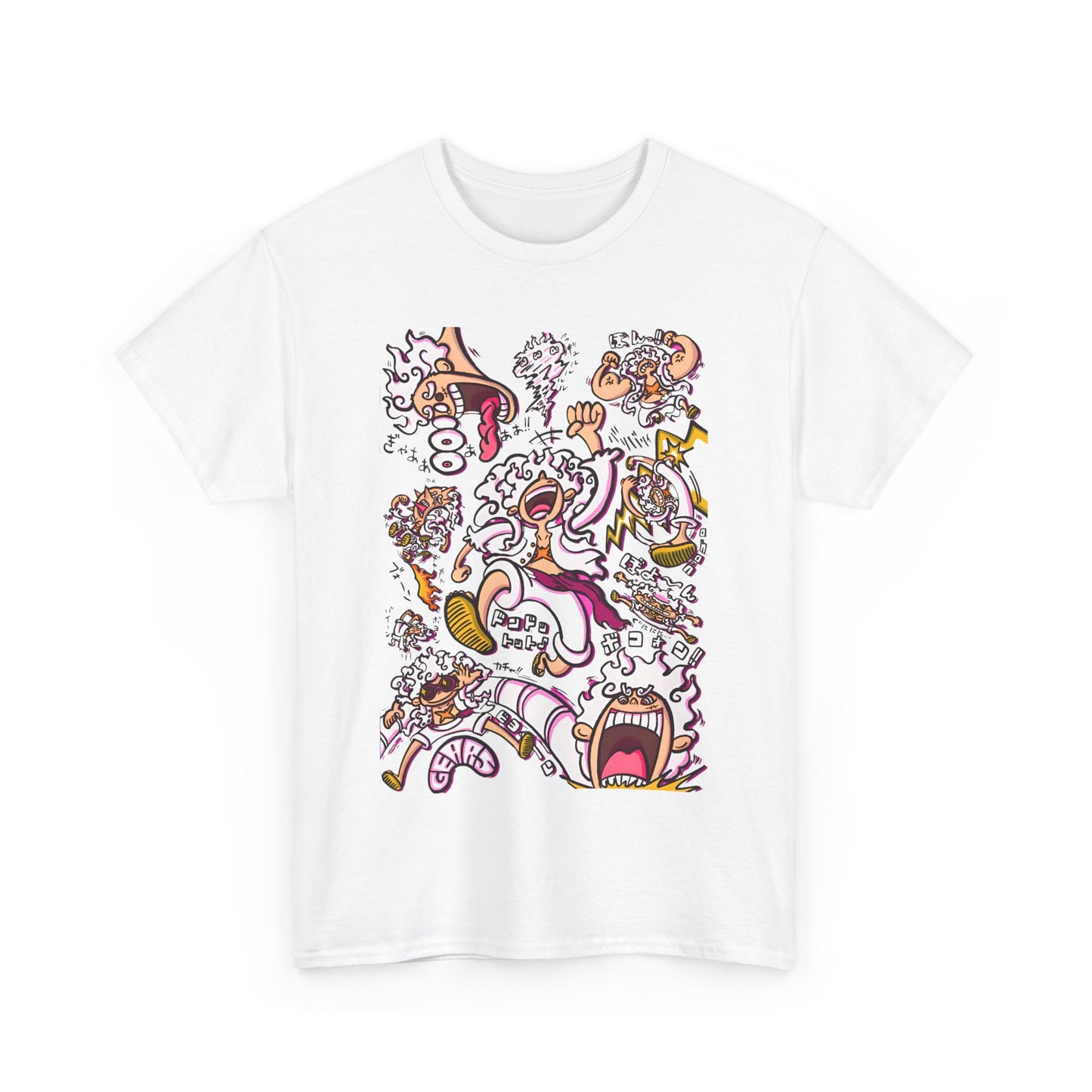 Funny Luffy One Piece T-Shirt – 100% Cotton Anime Tee for Straw Hat Fans