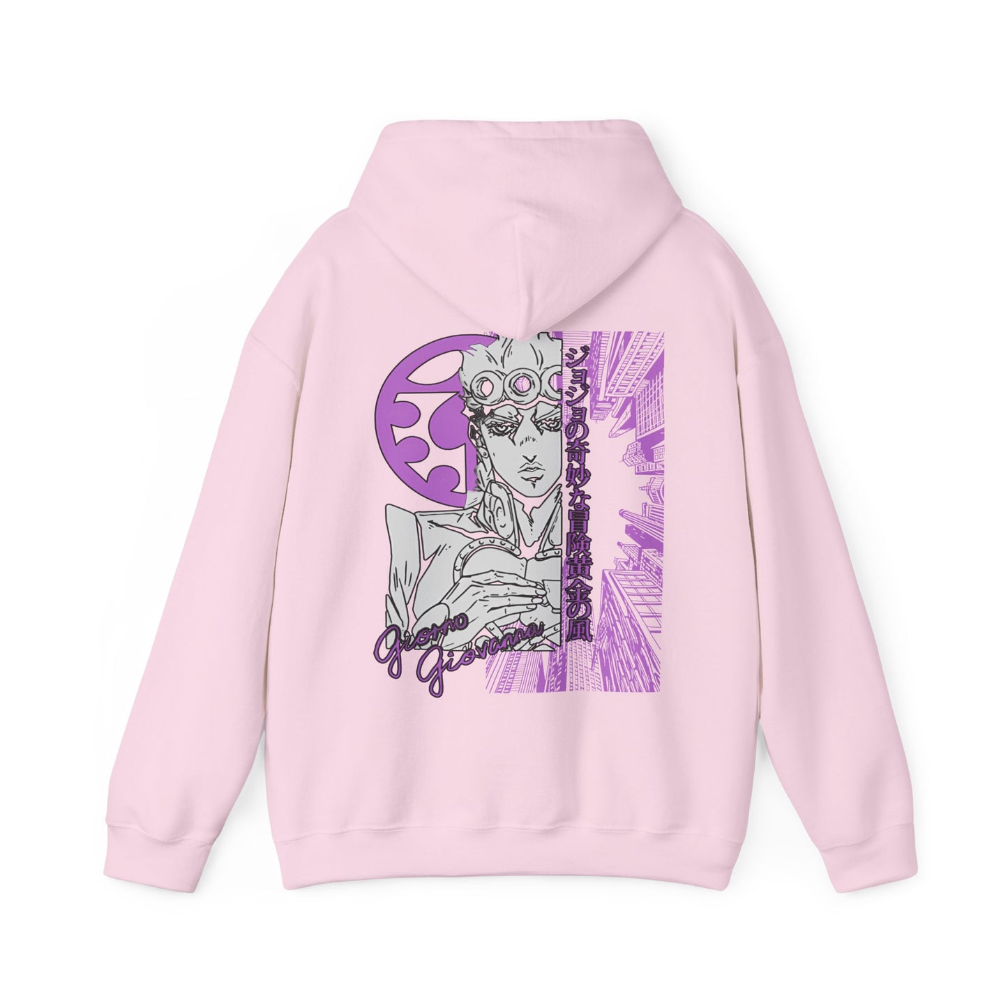 Giorno Giovanna Back Print Hoodie – 100% Cotton JoJo’s Bizarre Adventure Anime Sweatshirt