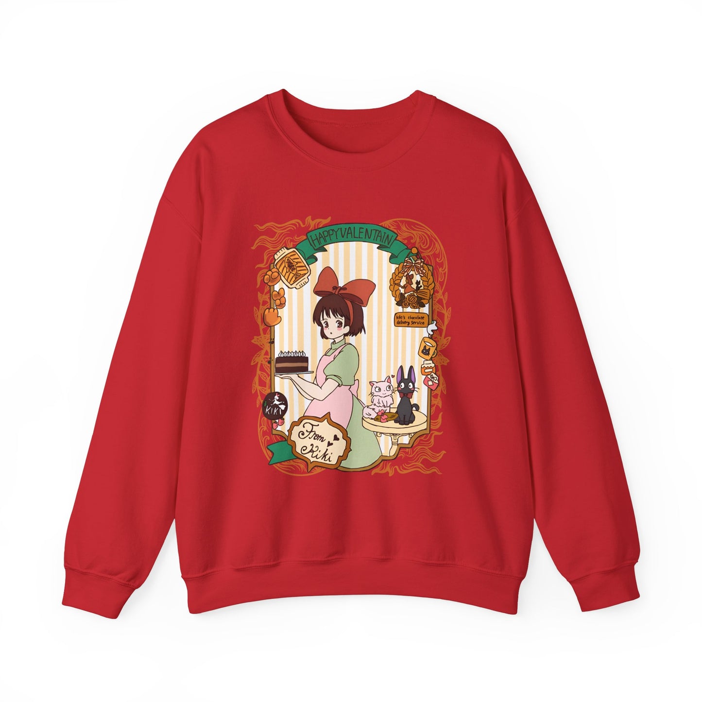 Kiki Happy Studio Ghibli Sweatshirt – 100% Cotton Kiki’s Delivery Service Pullover for Anime Fans