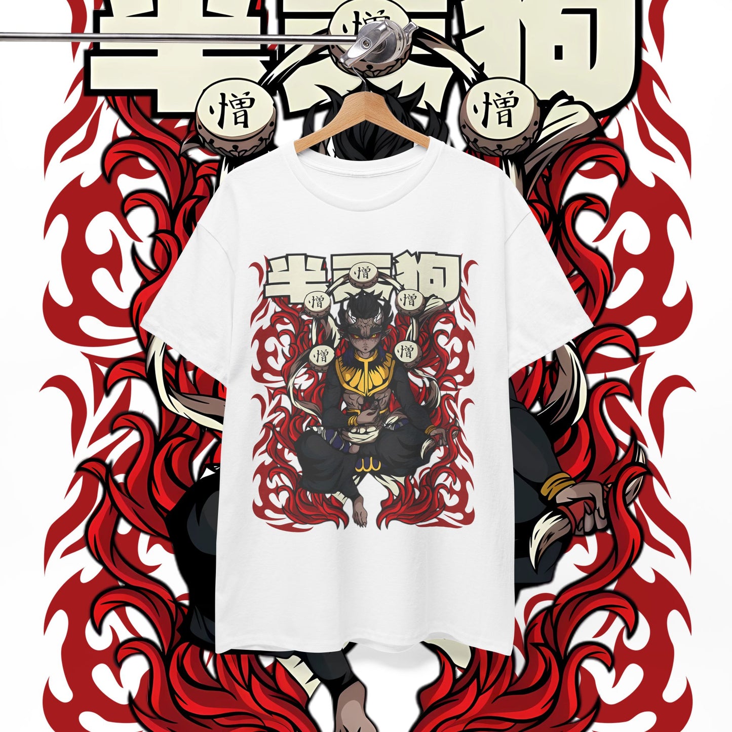 Hantengu Moon Demon Slayer T-Shirt | Anime Graphic Tee 100% Cotton