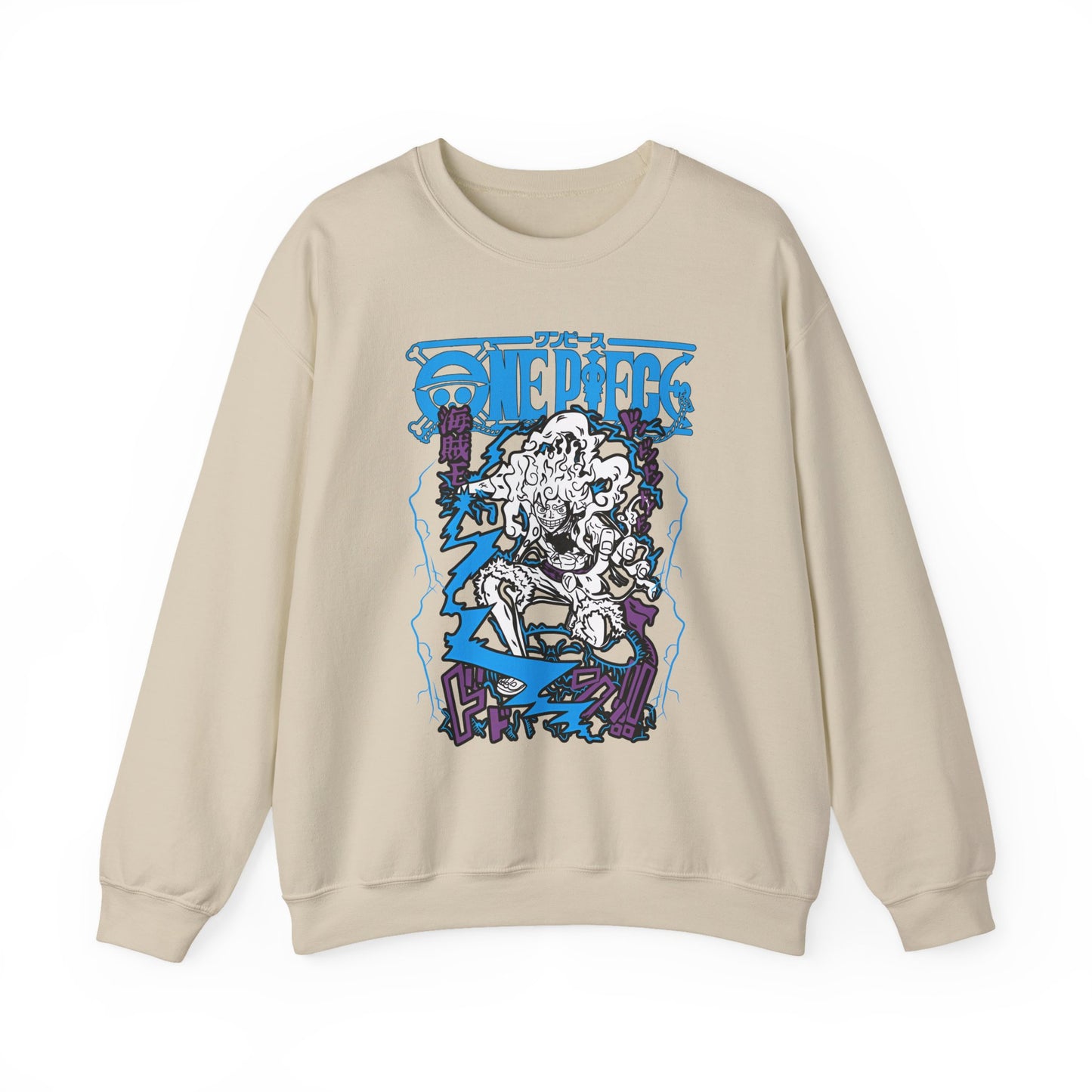 Luffy Gear Sweatshirt – 100% Cotton One Piece Crewneck | Gear 5 Anime Pullover