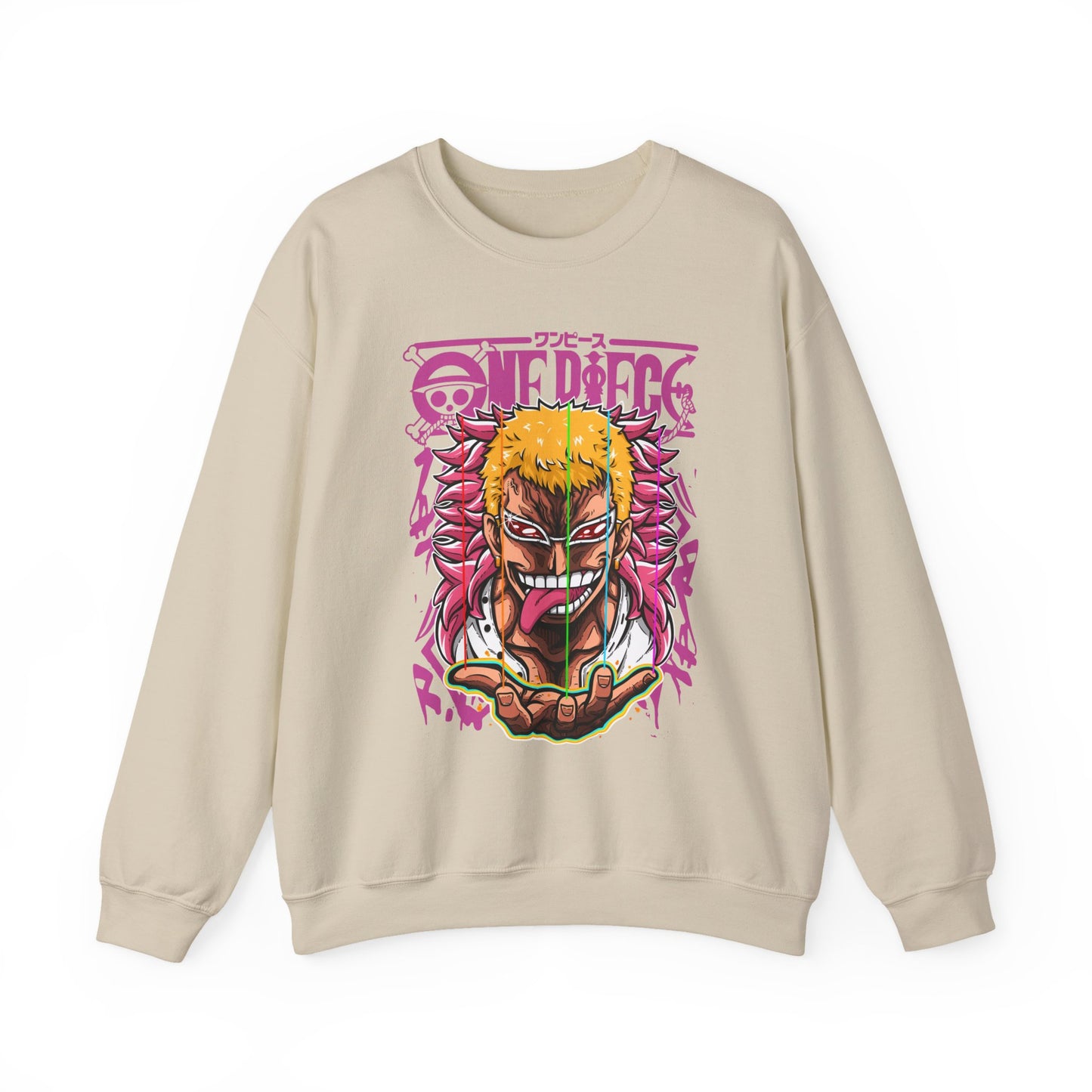 Donquixote Doflamingo Sweatshirt – One Piece 100% Cotton Pullover for Anime Fans