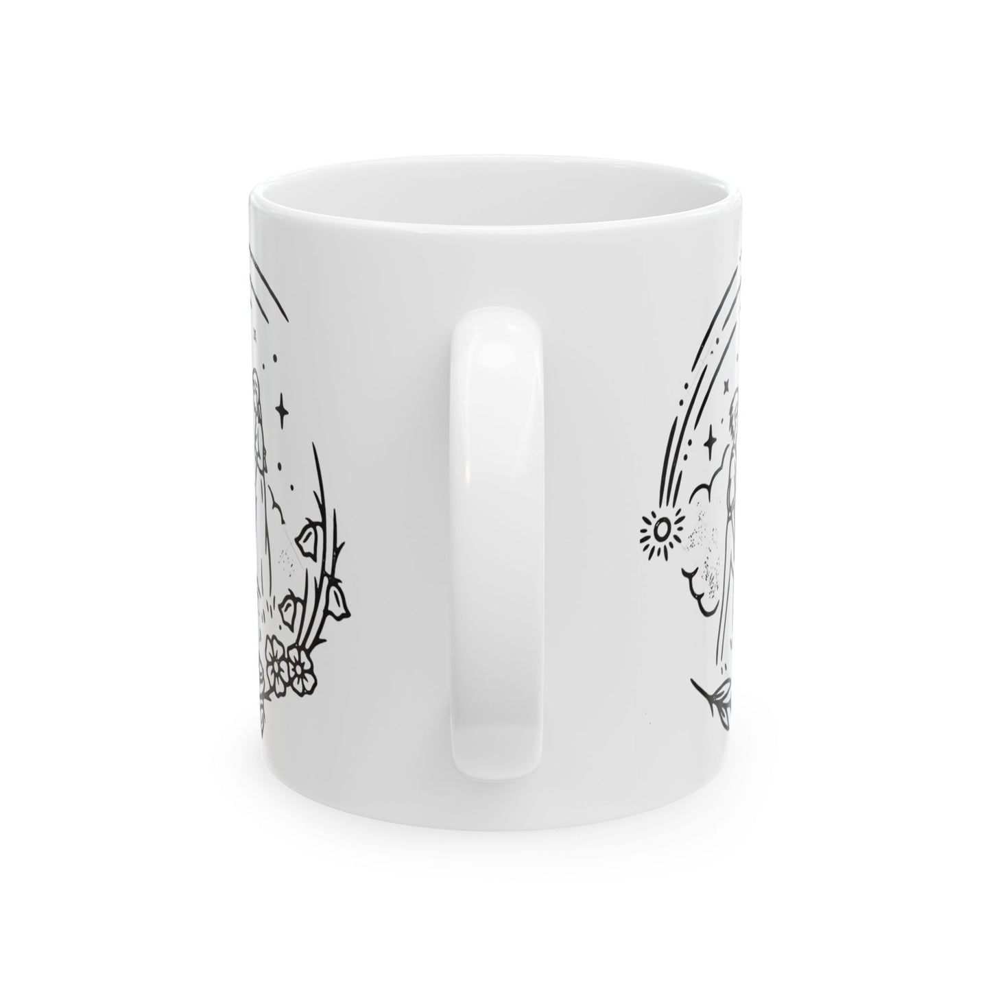 Calcifer Mug – Howl’s Moving Castle Ceramic Cup 11oz & 15oz – Studio Ghibli Anime Gift
