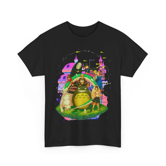 Hayao Miyazaki Characters T-Shirt – 100% Cotton Studio Ghibli Anime Tee