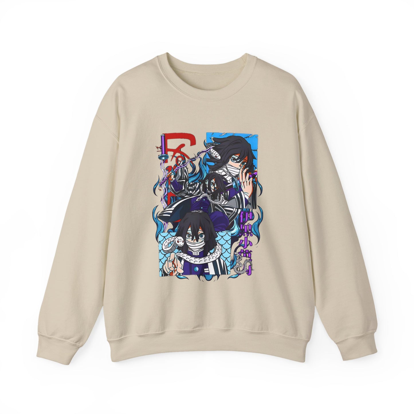 Obanai Iguro Demon Slayer Sweatshirt – 100% Cotton Serpent Hashira Anime Pullover