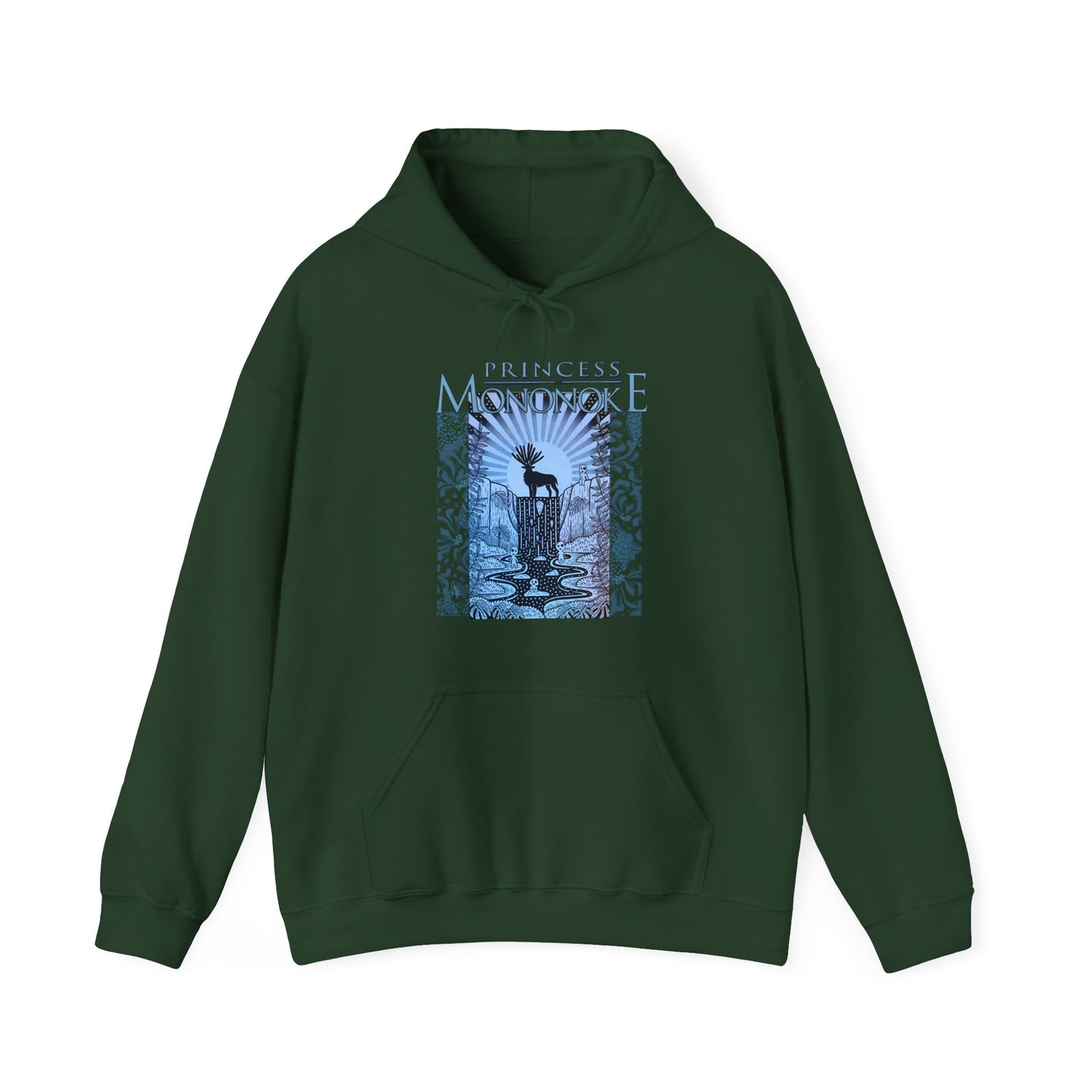Mononoke Princess Forest Spirit Hoodie 100% Cotton Studio Ghibli Inspired Anime Pullover