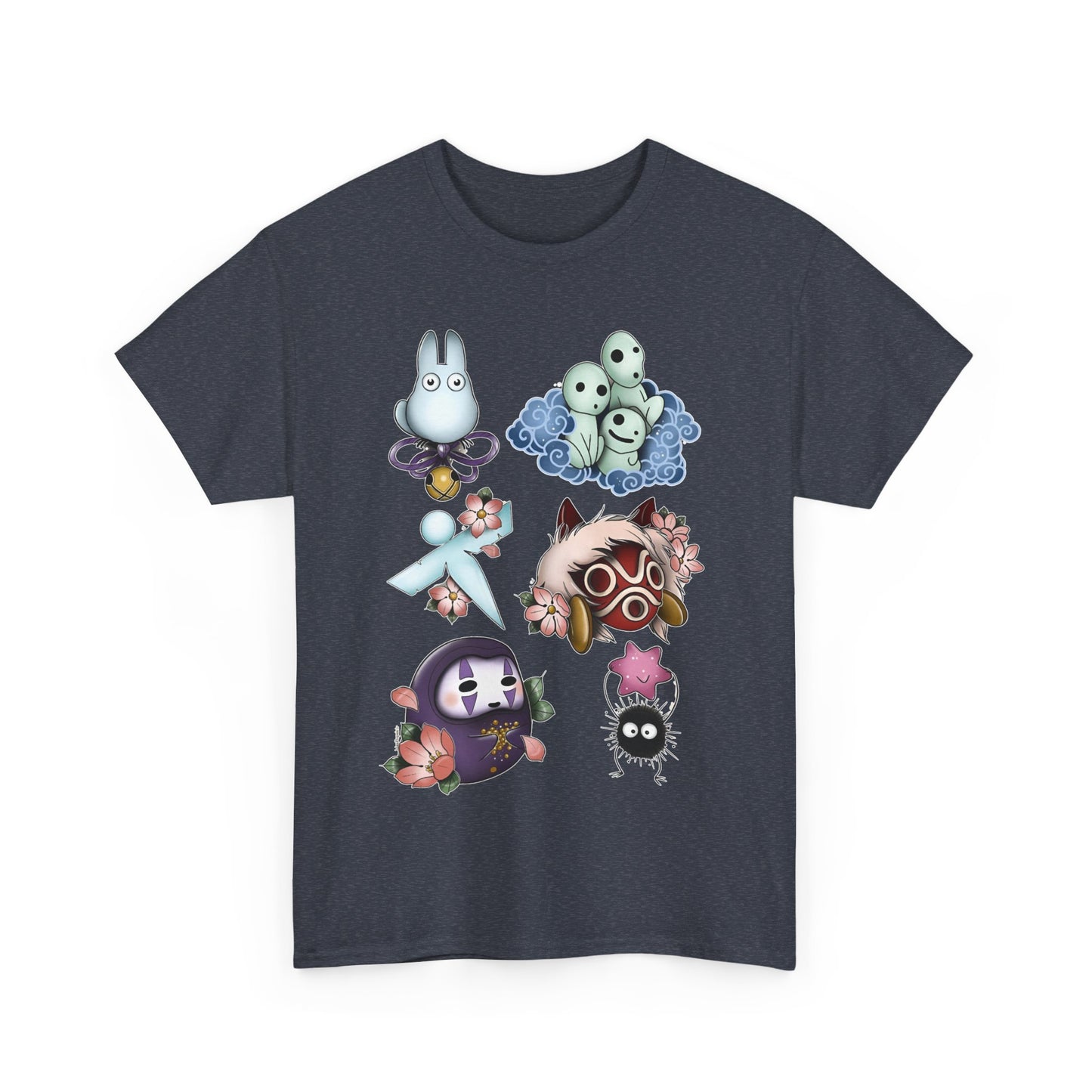 Ghibli Creatures Art T-Shirt | 100% Cotton Studio Ghibli Anime Tee