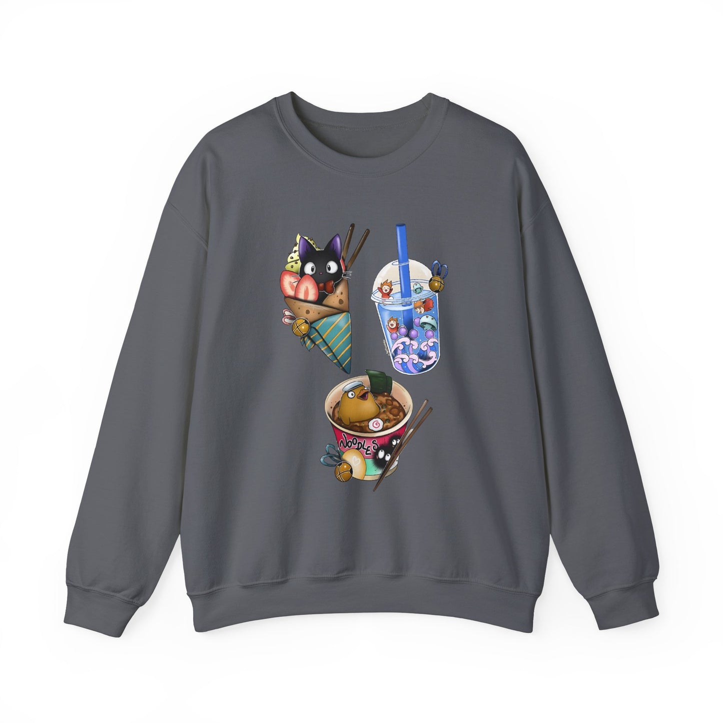 Studio Ghibli Food Sweatshirt – 100% Cotton Cozy Anime Pullover with Iconic Ghibli Dishes