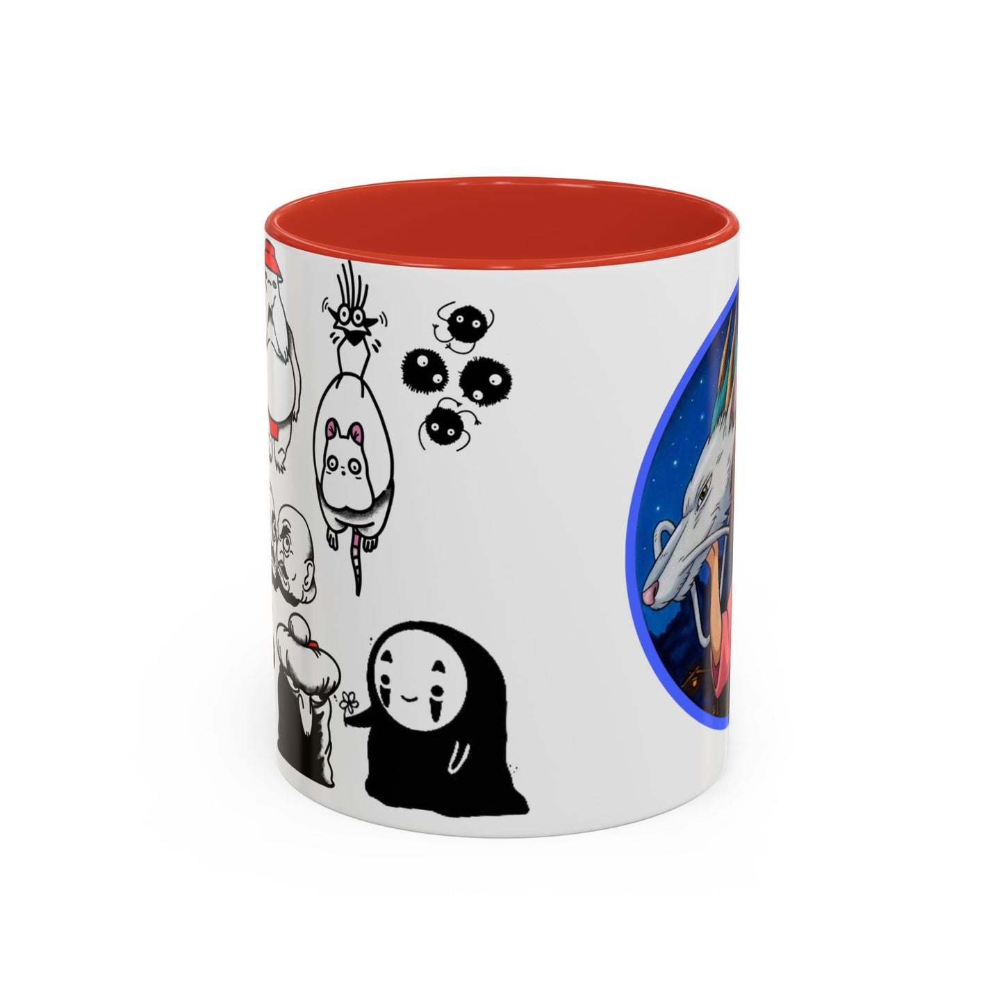 Spirited Away Moments Accent Mug – Color Handle Ghibli Cup 11oz & 15oz – Chihiro and Haku Anime Scene Gift