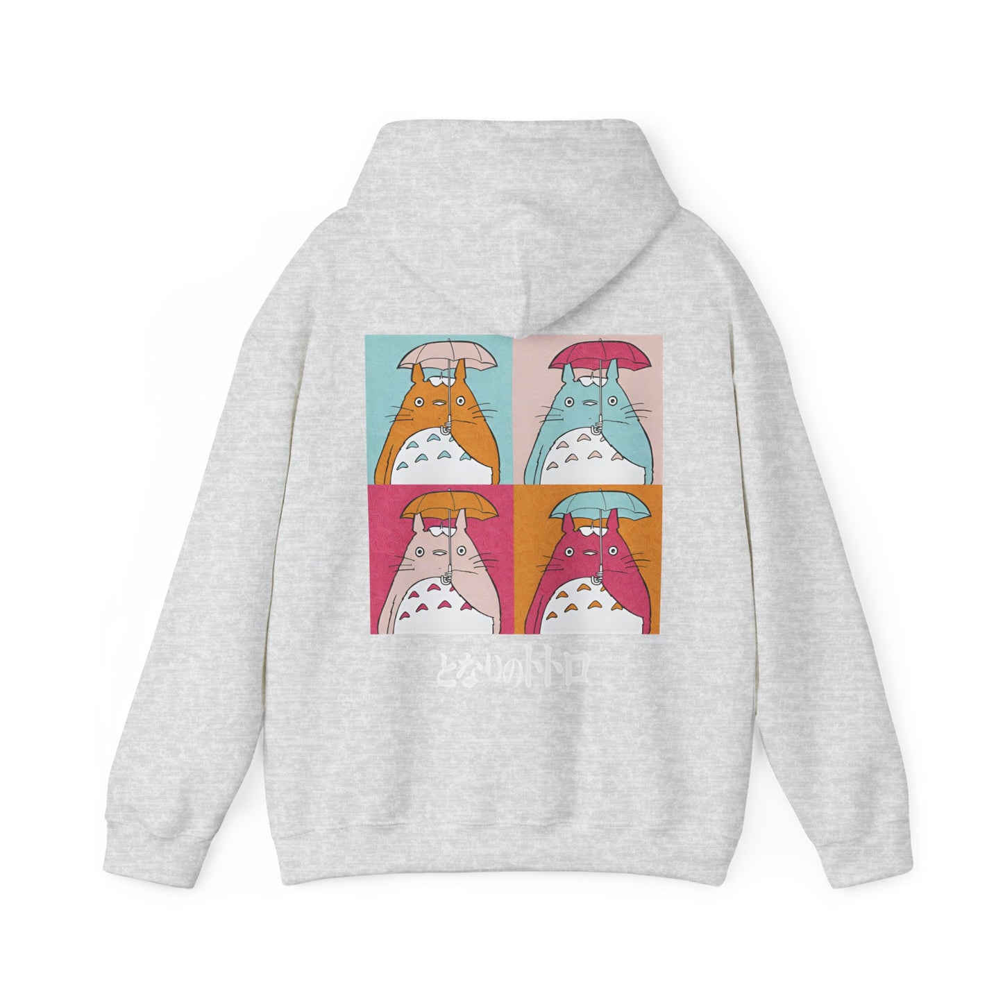 Totoro Aesthetic Art Collage Back Print Hoodie – 100% Cotton Studio Ghibli Inspired Hoodie